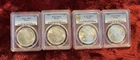 1921 $1 Morgan Silver Dollar MS62 PCGS 4 Coins Total