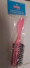 New NOS Vintage Nylon Bristle Hair brush with Pink Plastic handle Marianna