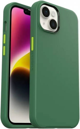 OtterBox Symmetry Series Soft Touch per MagSafe per iPhone 15, iPhone 14 e iPhone 13 - Lemon Pucker (verde