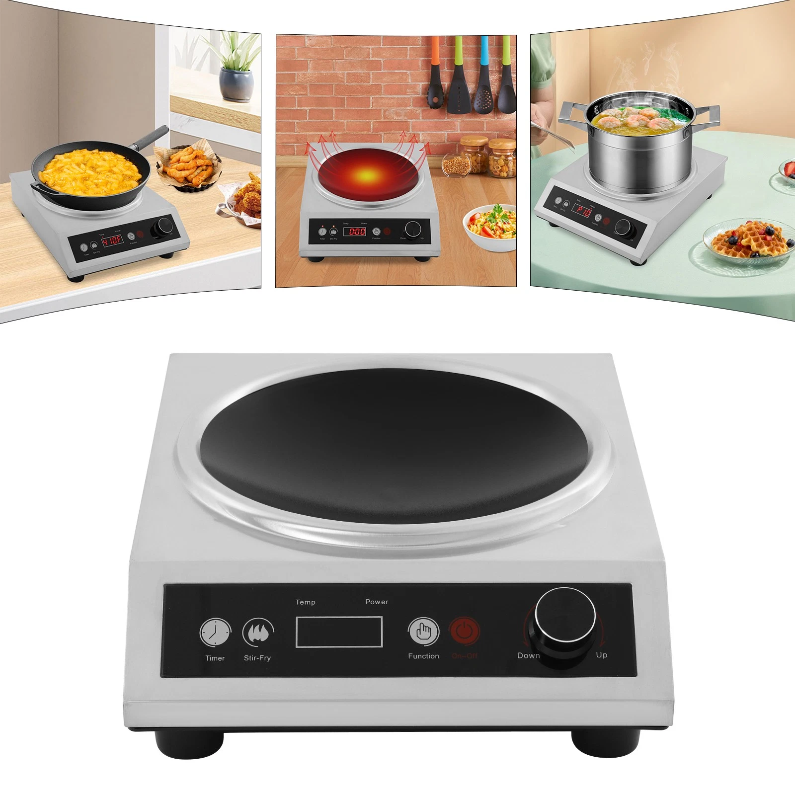 1800W 110V Induction Cooktop, Induction Oven, Induction Hob (10 Power Level )
Opens in a new window
