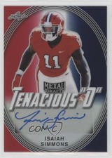 2020 Leaf Metal Draft Red White & Blue Rainbow 5/10 Isaiah Simmons Auto qf8