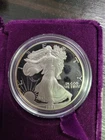 1991-S $1 Proof American Silver Eagle One Ounce  in Box w/ COA