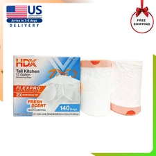 Flexpro 13 Gallon Fresh Scent Tall Kitchen Trash Bag (140-Count)