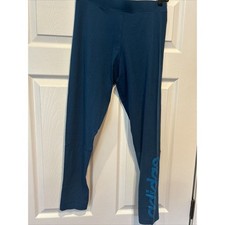 Adidas Women's Pant - CG1438- Teal Size Large - ESS Lin Tight NWT Normal Length