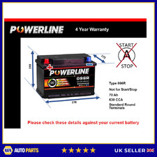 Battery fits DODGE RAM GRAND CARAVAN JOURNEY DURANGO 096R 630A 70Ah New