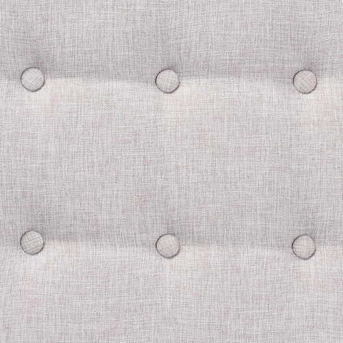 Baxton Studio Jeanine Fabric Footstool Ottoman Greyish Beige/Walnut Brown - Picture 5 of 8