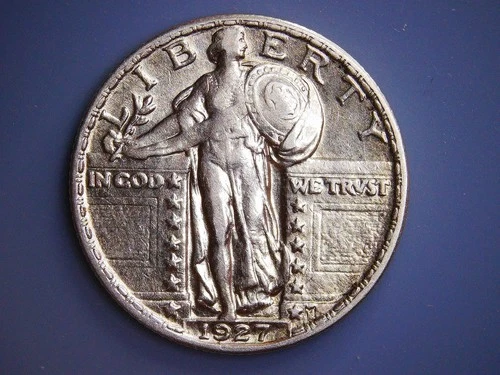 1927-P STANDING LIBERTY QUARTER__RARE SILVER COIN__FINE/VF EXAMPLE
