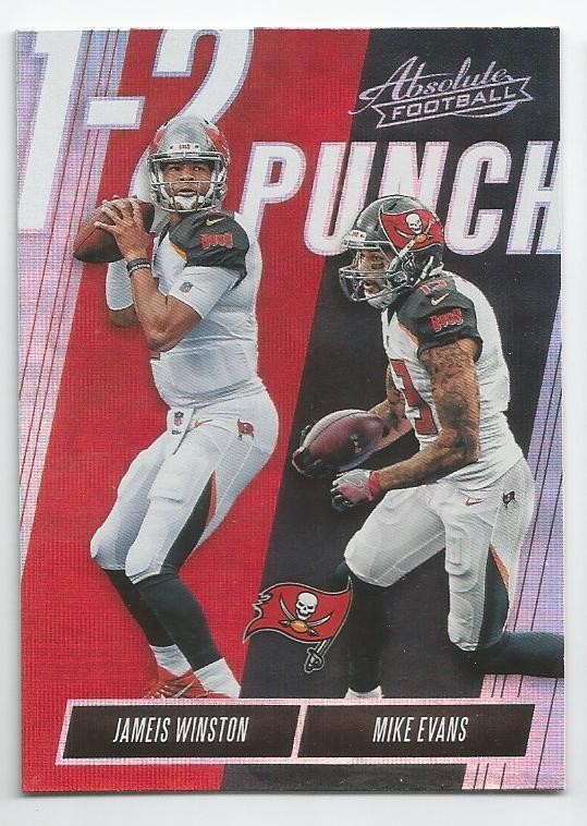2018 Panini Absolute 1-2 Punch Jameis Winston Mike Evans #OTP-JI Buccaneers