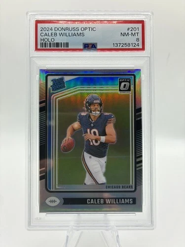 2024 PANINI DONRUSS OPTIC HOLO #201 CALEB WILLIAMS ROOKIE PSA 8