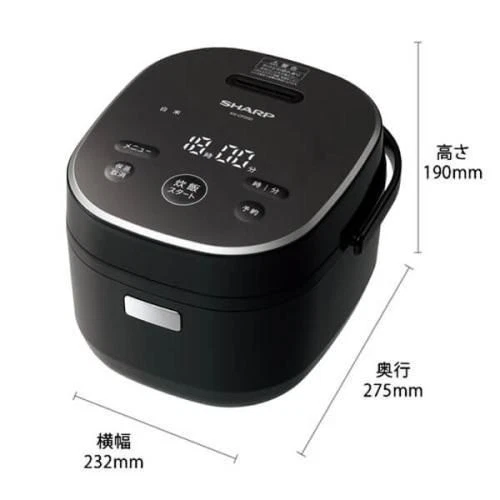 Hervidor de arroz Sharp KS-CF05B-B 0,5 - 3 tazas para microordenador de una sola persona NUEVO Foto 2 de 4