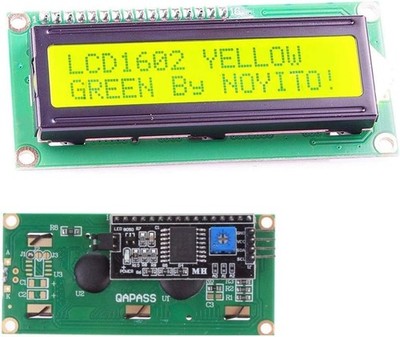 1602 16x2 LCD Module Yellow Green Backlight PCF8574T IIC I2C Driver Serial