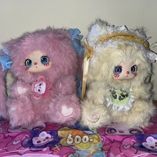 Two Liila Tea Time With My Girl 600% Series-Yellow Kitty and Pink Bunny New 