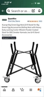 Dracarys Rolling Cart Rolling Nest for Large Kamado Grills, Big Green Egg