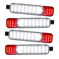 Led Interior Door Courtesy Light Compatible with 1999-2006 4pcs red and white