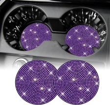 SINGARO Bling Cup Holder Coasters for Car, 2PCS Universal Non-Slip Cup Holder, E