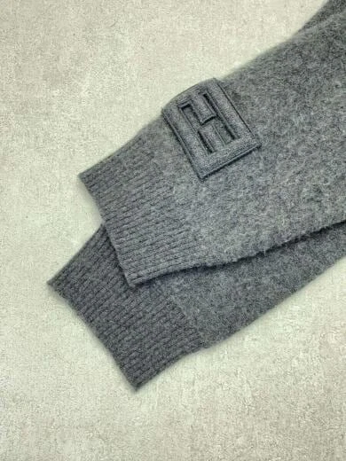 Felpa con cappuccio FENDI Zip 46 Cashmere GRIGIO Plain *Pilling