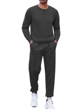 Men's Long Sleeve Sweatsuits Casual Jogging Suit Sweatsuits With Pockets Dar...