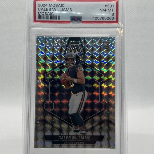 2024 Panini Mosaic #301 Caleb Williams Mosaic PSA 8🔥