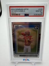 2024 Donruss Optic Holo Prizm #248 Jayden Daniels RC Rookie PSA 10 GEM MINT