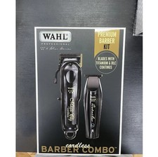 Wahl Cordless Barber Combo Clipper/Detailer Trimmer - Black 3025397 US STOCK