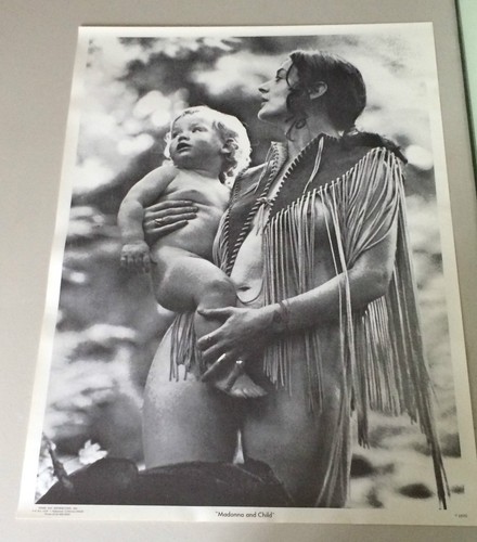 Póster Original Vintage Madonna y Niño Madre Bebé Frank Kay Hippy Años 60 Dama - Imagen 10 de 11