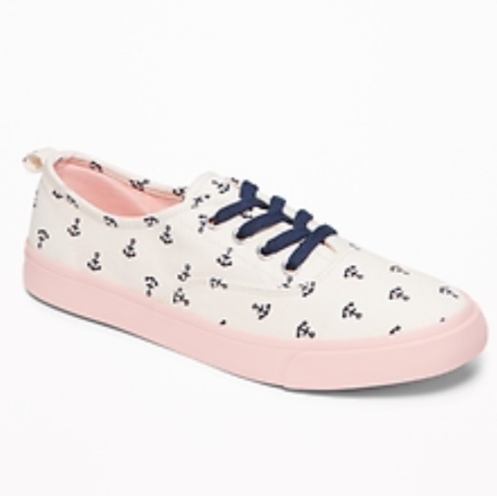 NEW Old Navy printed lace up girl sneakers size 3