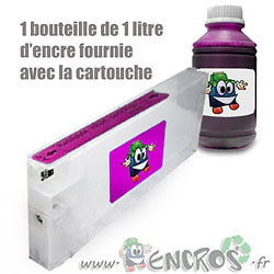 Cartouche rechargeable traceur HP DesignJet 9000S magenta encre solvant