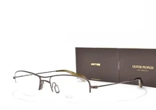 Oliver Peoples EYEGLASSES SHINY BRONZE Half Rimless frame 52-17-140 FOSSE TURF