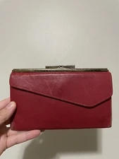 Mundi Vintage Wallet Red Leather Trifold