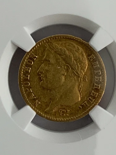 France ~ 1813 Flag ~ 20 Francs ~ Gold ~ KM# 695.11/F.516/37  NGC Certified AU 50