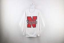 Vtg 90s Mens 2XL Distressed Spell Out University of Nebraska Crewneck Sweatshirt