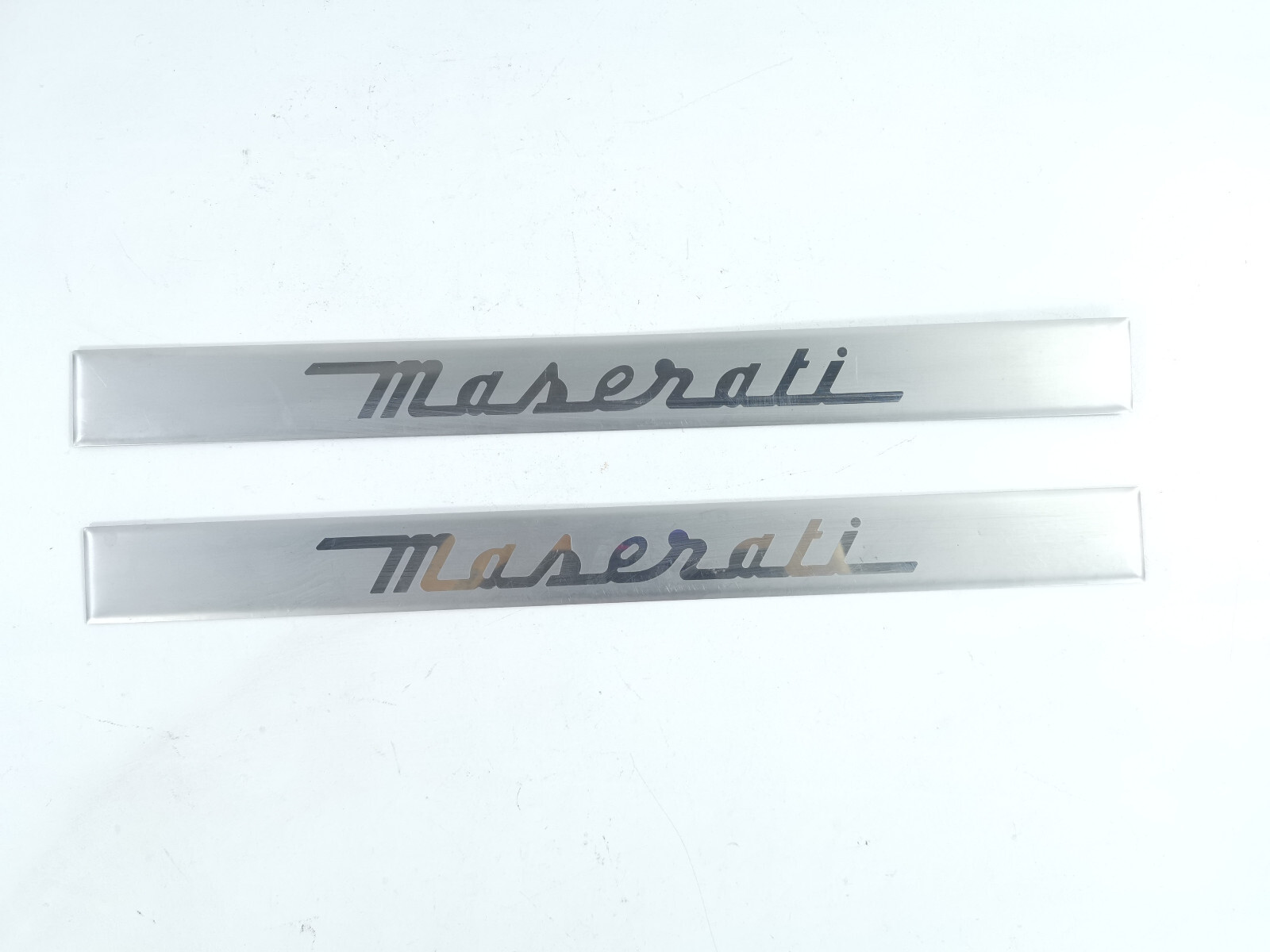 2014-2017 MASERATI Quattroporte Front R/L DOOR SILL SCUFF STEP PLATE SET X2 OEM.