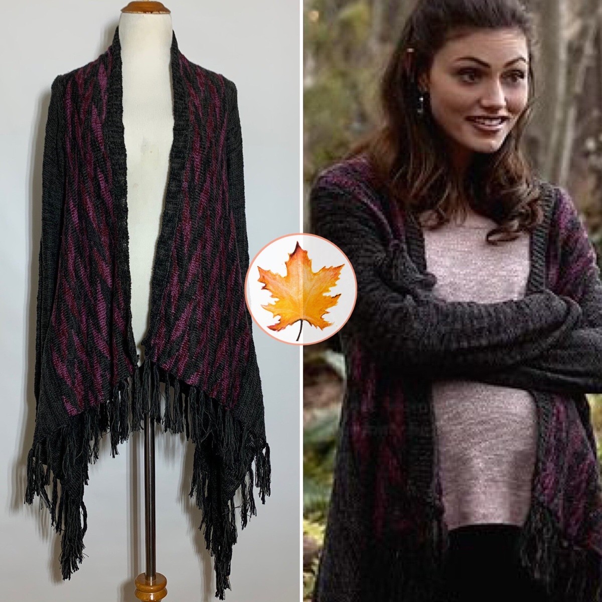 FOREVER 21 On The Range Fringe Tassel Geometric Cardigan S