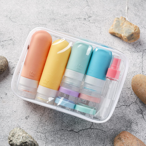 16 Pack Travel Bottles Set Leak Proof Silicone Squeezable Containers Toiletries - 第 8/9 張圖片