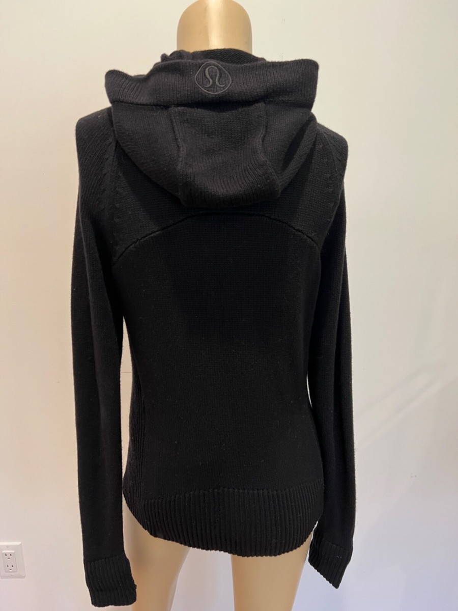 Lululemon Black Long Sleeve Ruffled Up Hiver 2013 Scuba Full Zip