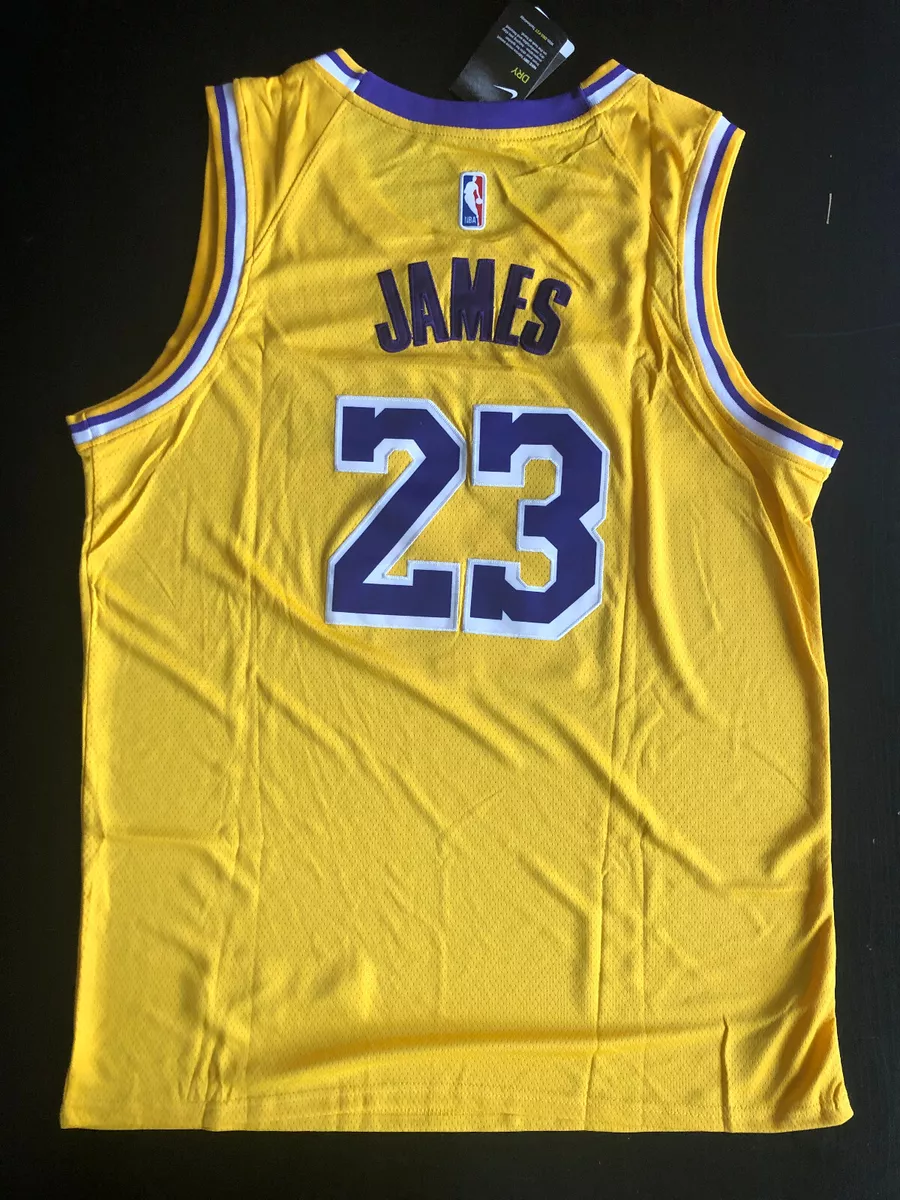 LeBron James Los Angeles Lakers Gold Jersey Men s 52 XL Extra Large