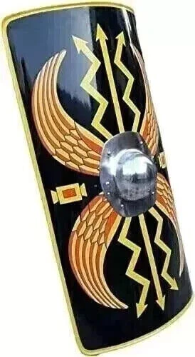 Escudo Calentador Romano Legión Función Scutum Armadura Escudo Acero 18 pulgadas Foto 2 de 4