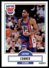 1990-91 Fleer Lester Conner . New Jersey Nets #119