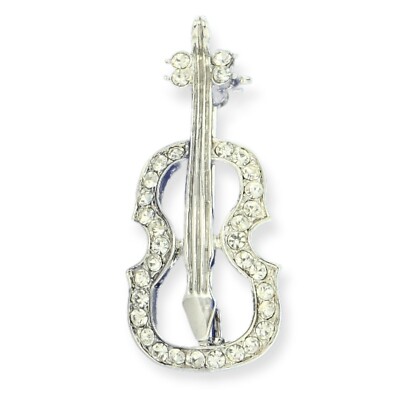 Violin Viola Cello Made With Swarovski Crystal Fiddle Musical Gift Brooch Pin