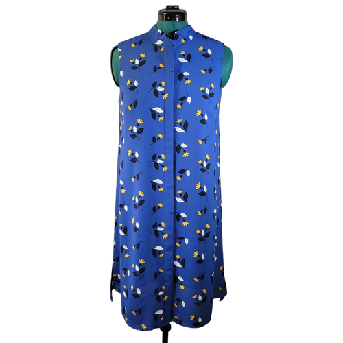 NWT Anne Klein Sleeveless Floral Button Up Dress Lined Size Medium