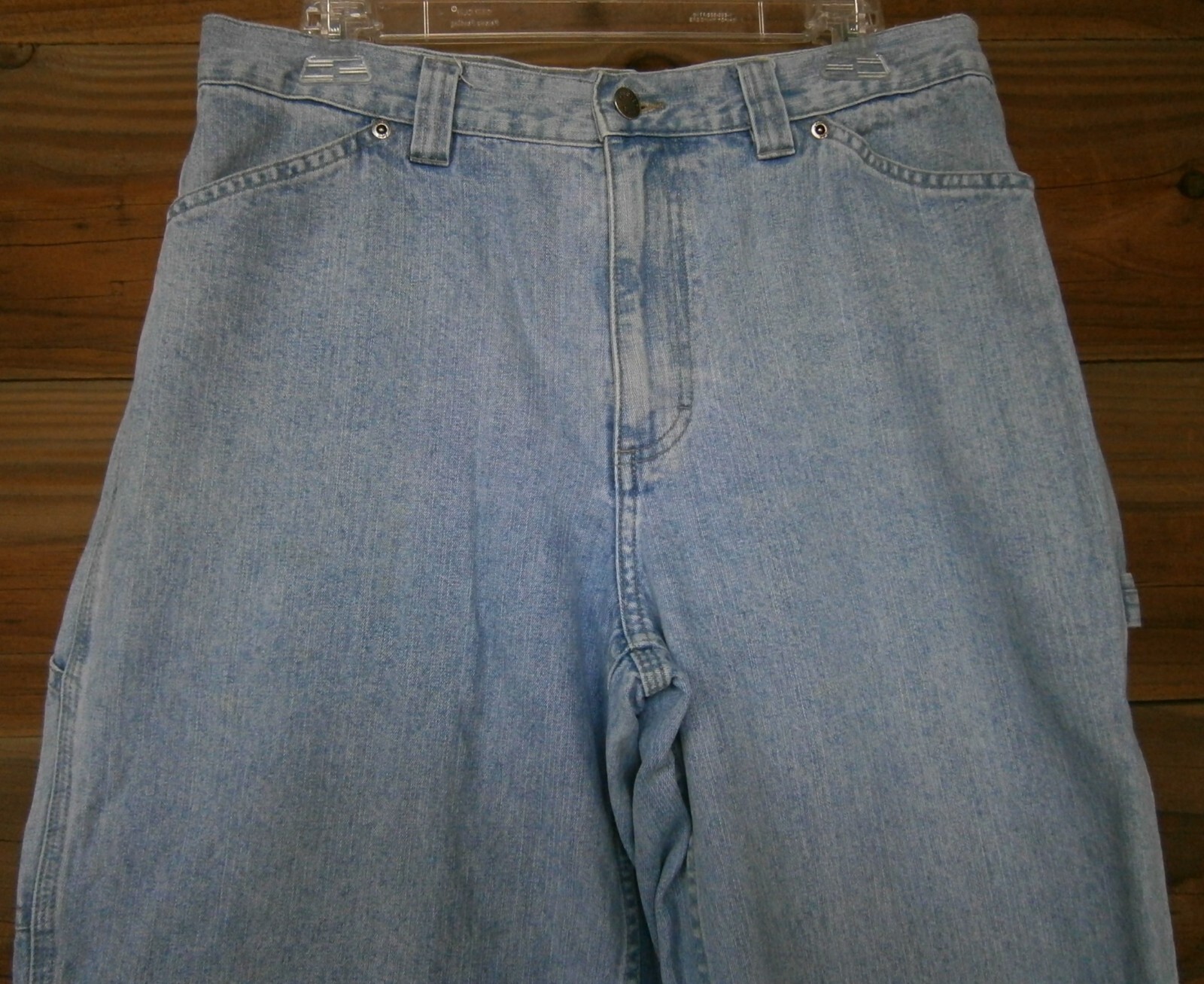 Riveted by Lee Women's Denim Cropped Carpenter Jeans 12M 33x19 Blue Capri Cotton eBay