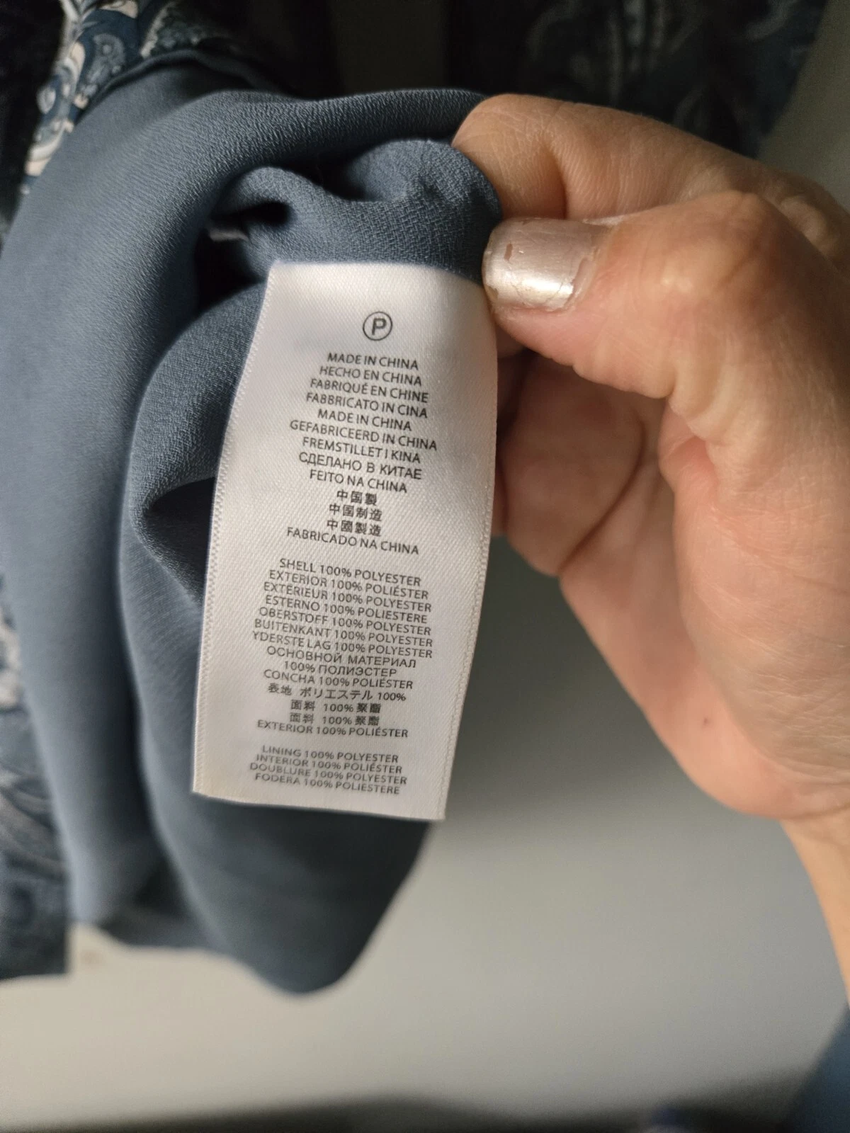 Abito donna Michael Michael Kors spalle scoperte mini stampa paisley blu taglia XS