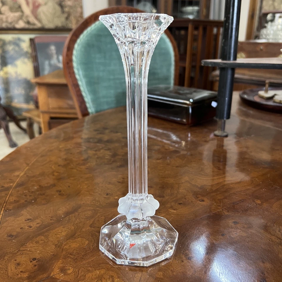 Candeliere in cristallo COLLE porta candela vetro candelabro candela vintage - Immagine 2 di 4