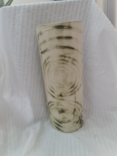 CARN POTTERY... Cornwall - Studio Art SUNFLOWER LARGE Oval VASE C1970 VGC 10.75" - Picture 10 of 10
