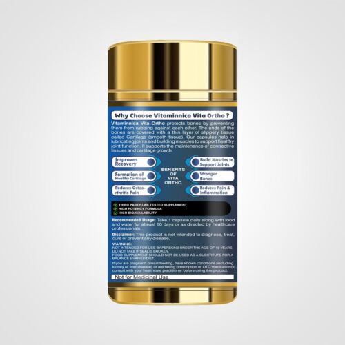 Vitaminnica Vita Ortho Healthy Bones & Joints Supports 60 Capsules - Picture 2 of 8