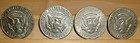 Lot of (4) 1972 D John Kennedy U.S. Half Dollar Coins, Circulated — photo 2