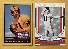 Norm Van Brocklin Lot 1991 Enor & 2008 Topps Los Angeles Rams NM+