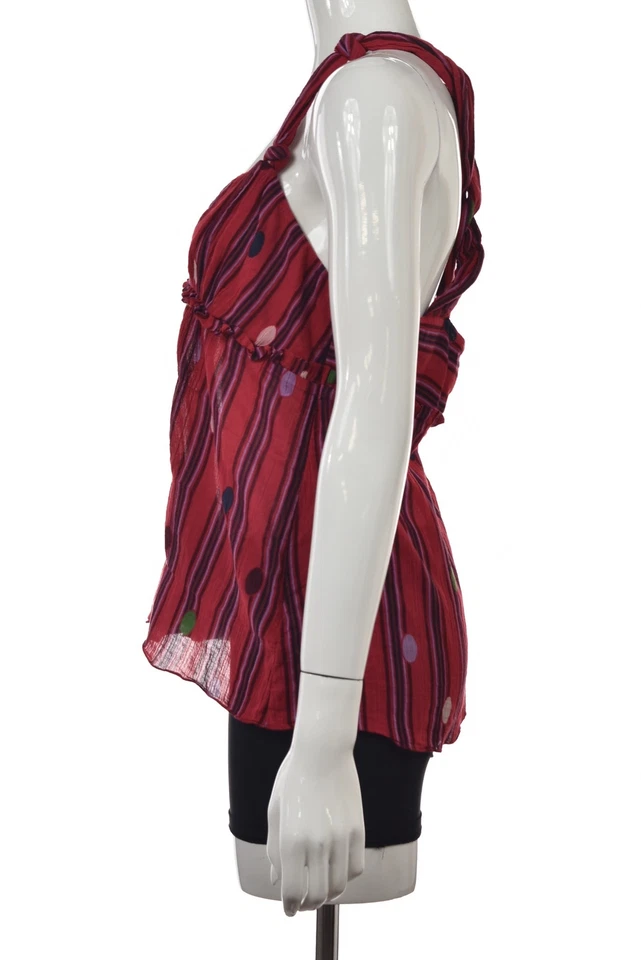 Blusa informal Marc Jacobs para mujer talla 4 a rayas rojas lino sin mangas Foto 3 de 4