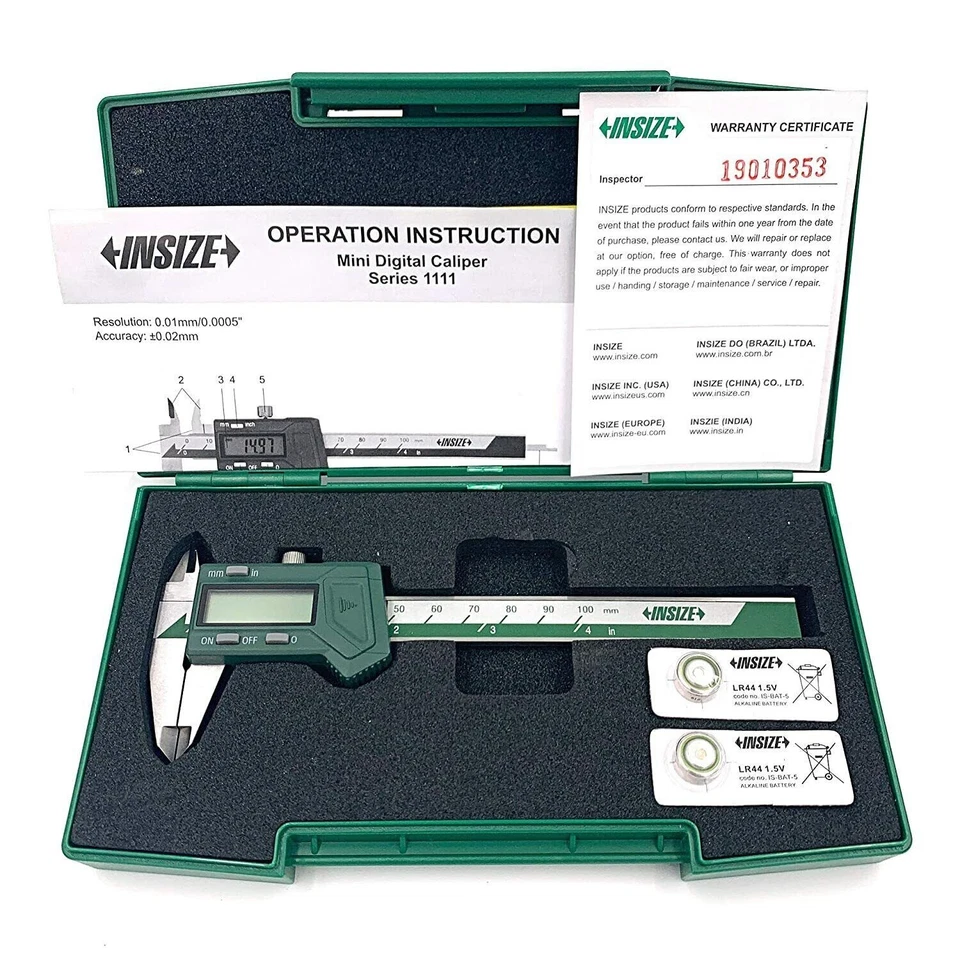 Insize 1111-100A Mini Digital Caliper Range 0-100mm/0-4" - Image 2 of 4