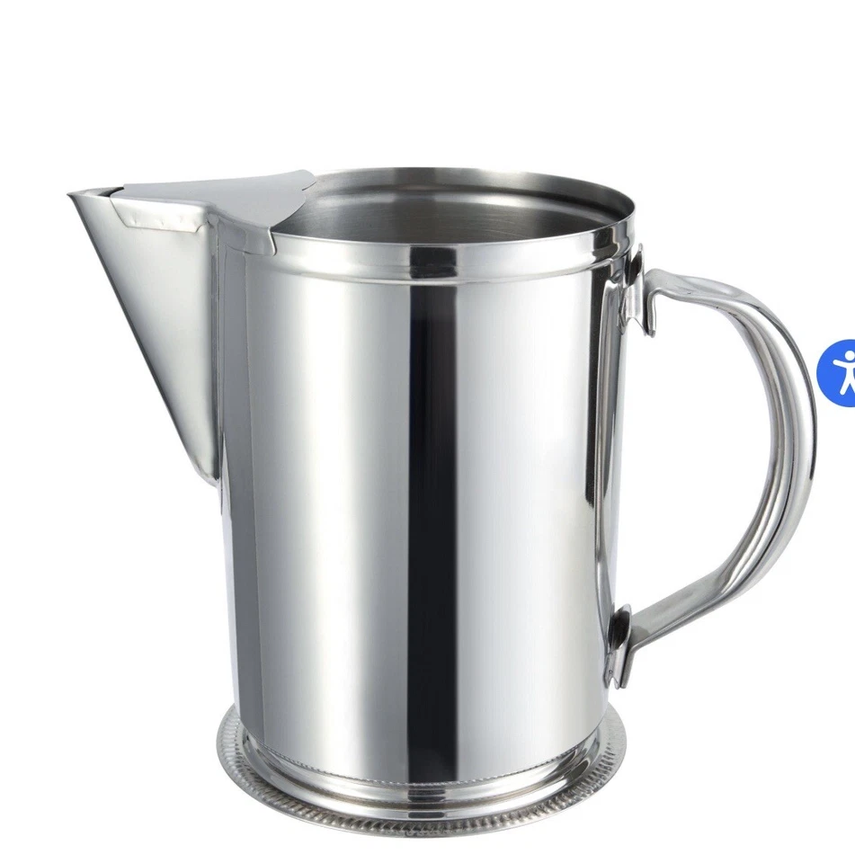 Jarra de agua de acero inoxidable Update International WP-64 con protector de hielo 64 oz Foto 3 de 4